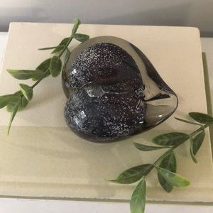 Art Glass Heart Shaped Paperweight